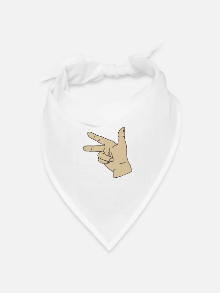 Drei Finger Regel Physik Physiker Geschenk - Bandana Dreieckstuch - Weiß