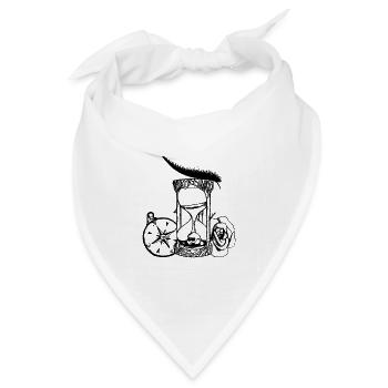 Sanduhr - Bandana Dreieckstuch - Weiß - Vorne