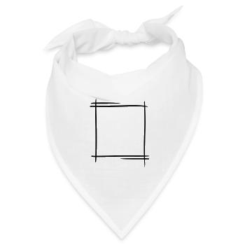 Dekorativer Rahmen. Banner / Bilderrahmen. - Bandana Dreieckstuch - Weiß - Vorne
