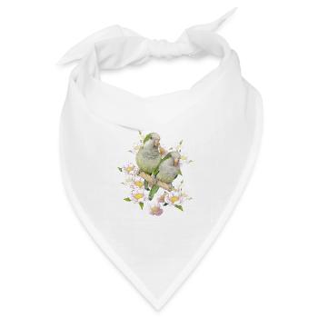 Argentinischer Sittich - Bandana Dreieckstuch - Weiß - Vorne