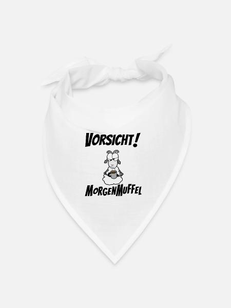 Morgenmuffel - Bandana Dreieckstuch - Weiß