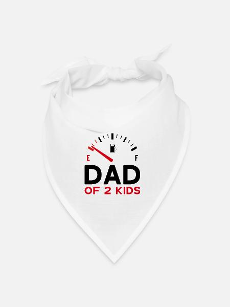 DAD OF 2 KIDS VATERTAG - Bandana Dreieckstuch - Weiß