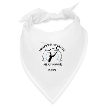Taucher tauchen Sporttaucher Gerätetauchen - Bandana Dreieckstuch - Weiß - Vorne