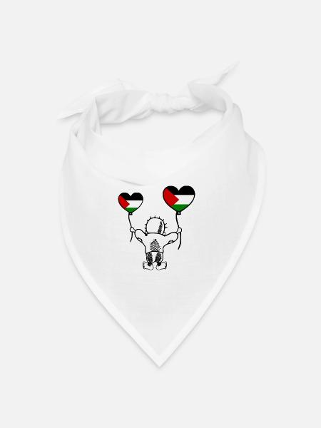 Free palestine handala - Bandana Dreieckstuch - Weiß