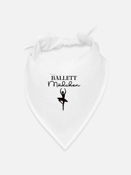 Ballettmädchen Ballet Tänzerin Ballett Mädchen - Bandana Dreieckstuch - Weiß