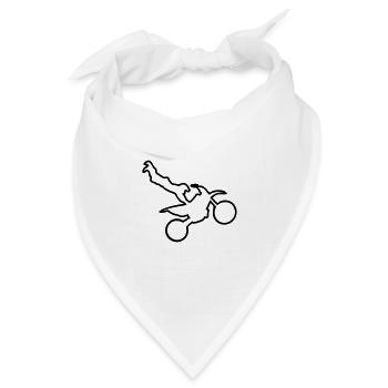 Motorrad Cross Freestyle Moto Trace - Bandana Dreieckstuch - Weiß - Vorne