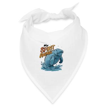 Dugong mein Spirit Animal ich liebe Manatees - Bandana Dreieckstuch - Weiß - Vorne