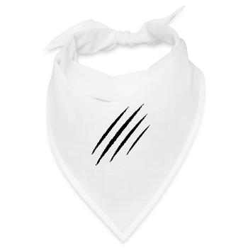 kratzer kralle wunde symbol krallen - Bandana Dreieckstuch - Weiß - Vorne