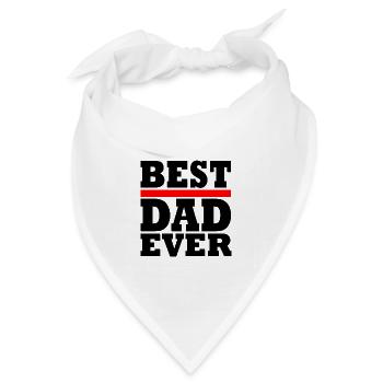 Best dad ever - Bandana Dreieckstuch - Weiß - Vorne