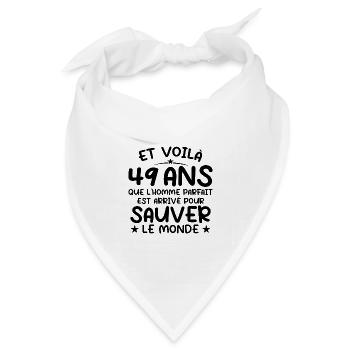 49 Jahre altes Geburtstagsgeschenk 49 Jahre alte Männer - Bandana Dreieckstuch - Weiß - Vorne