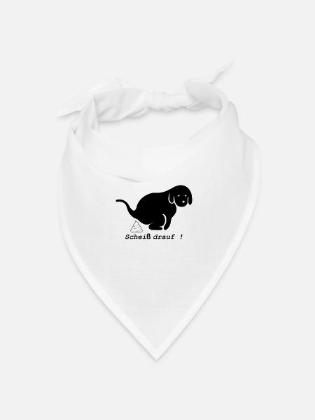 Scheiß drauf! - Bandana Dreieckstuch - Weiß
