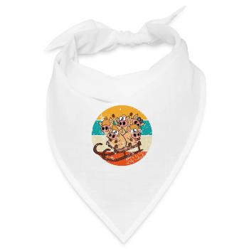 Schweine Rodeln Schlitten Holzschlitten - Bandana Dreieckstuch - Weiß - Vorne