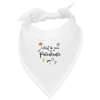 Willst du meine Patentante sein? Patentante fragen - Bandana Dreieckstuch - Weiß - Vorne