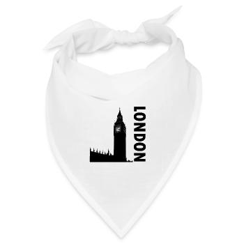 Big Ben London - Bandana Dreieckstuch - Weiß - Vorne