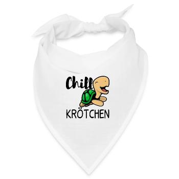 Schildkröte Faul Faulenzer - Bandana Dreieckstuch - Weiß - Vorne