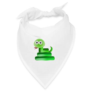 Snake Reptile - Bandana Dreieckstuch - Weiß - Vorne