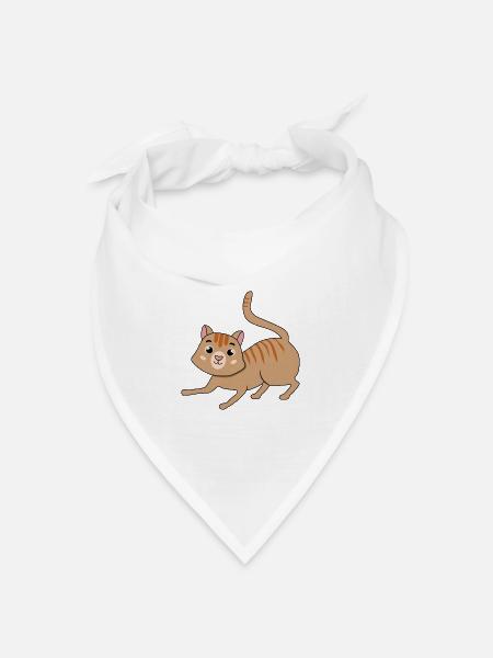 Katze - Bandana Dreieckstuch - Weiß
