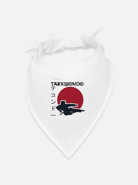 Taekwondo. Kampfsport. Geschenkidee. Japan - Bandana Dreieckstuch - Weiß