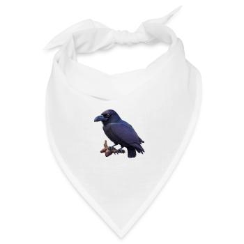 Krähe - Bandana Dreieckstuch - Weiß - Vorne