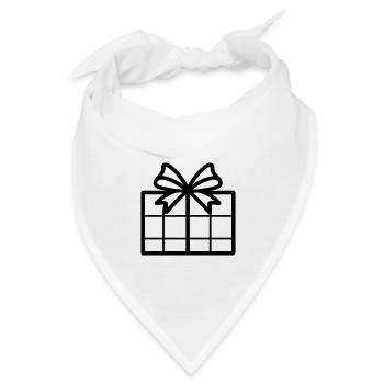 Kleine Geschenkbox - Bandana Dreieckstuch - Weiß - Vorne