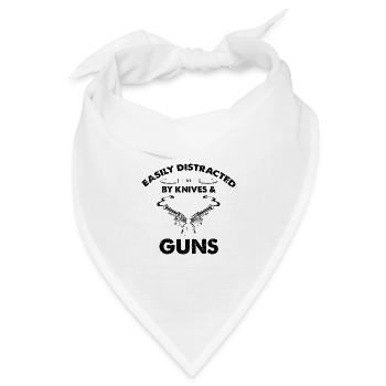 Messersammler Designs Messerfan Messermacher - Bandana Dreieckstuch - Weiß - Vorne