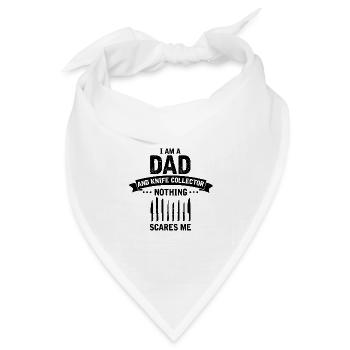 Vater und Messerasmmler Messerfan Papa Design - Bandana Dreieckstuch - Weiß - Vorne
