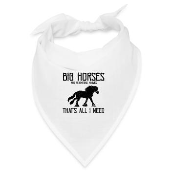 Cydesdale Reiter und Zugpferd Designs - Bandana Dreieckstuch - Weiß - Vorne
