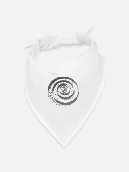 fibonacci abstrakt - Bandana Dreieckstuch - Weiß