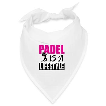 Padel Tennis Paddel Padelball Padeln Padeltennis - Bandana Dreieckstuch - Weiß - Vorne