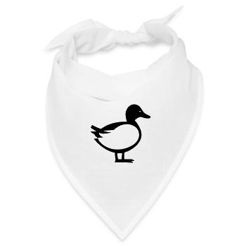 Ente - Bandana Dreieckstuch - Weiß - Vorne