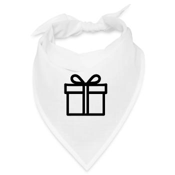 Kleine Geschenkbox - Bandana Dreieckstuch - Weiß - Vorne