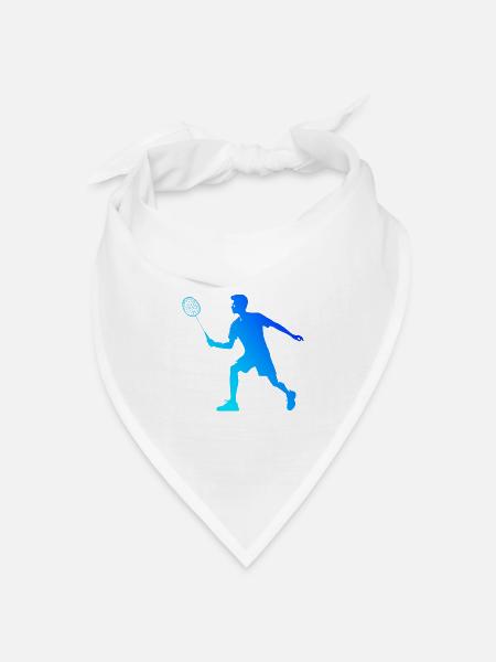 Badmintonspieler Squash Damen Federball Herren - Bandana Dreieckstuch - Weiß