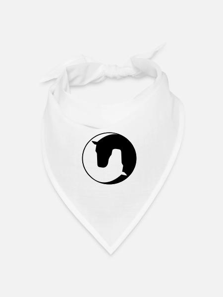 Pferd - Bandana Dreieckstuch - Weiß