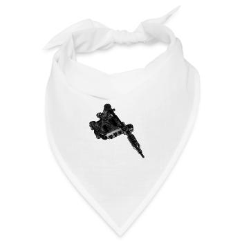 Tattoo Machine - Bandana Dreieckstuch - Weiß - Vorne