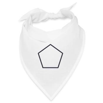 Abstract - pentagon shape - Bandana Dreieckstuch - Weiß - Vorne