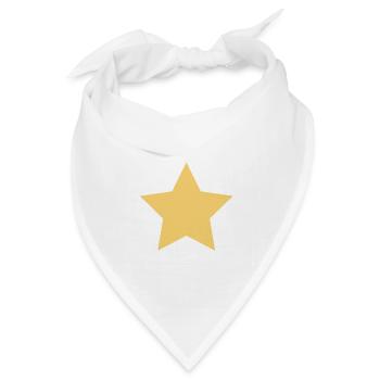 Pluto - star yellow - Bandana Dreieckstuch - Weiß - Vorne