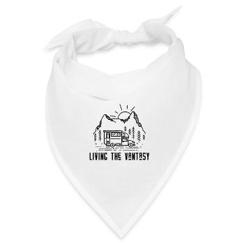 Living the Vantasy - Van Camping Camper - Bandana Dreieckstuch - Weiß - Vorne