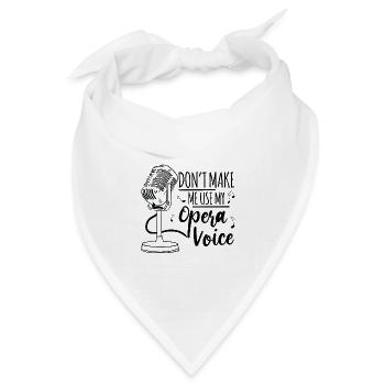 Sänger Sängerin Singen Musiker Vokalist Gesang - Bandana Dreieckstuch - Weiß - Vorne
