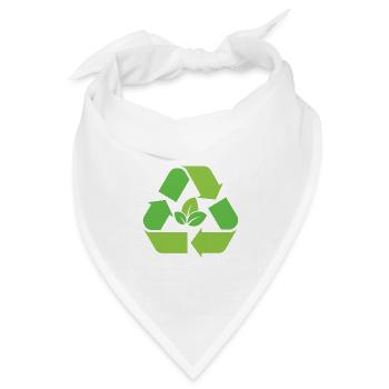 Recycling - Bandana Dreieckstuch - Weiß - Vorne