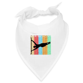 calisthenics body weight dips klimmzug bars calist - Bandana Dreieckstuch - Weiß - Vorne