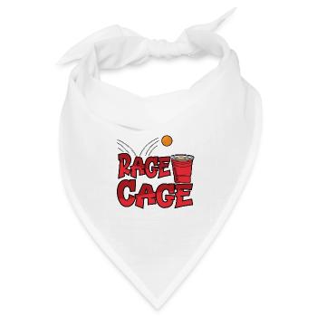 Rage Cage Trinken Alkohol Party Trinkspiel - Bandana Dreieckstuch - Weiß - Vorne