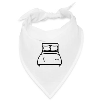 Bett - Bandana Dreieckstuch - Weiß - Vorne