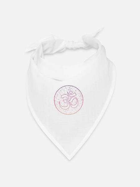 Om Yoga Namaste - Bandana Dreieckstuch - Weiß