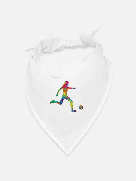 Fußball Mädchen Fussball Trikot - Bandana Dreieckstuch - Weiß