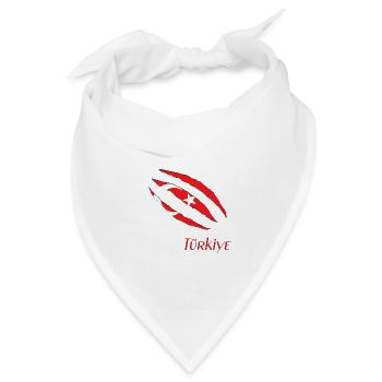 Türkiye Türkei - Bandana Dreieckstuch - Weiß - Vorne