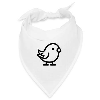 Küken - Bandana Dreieckstuch - Weiß - Vorne