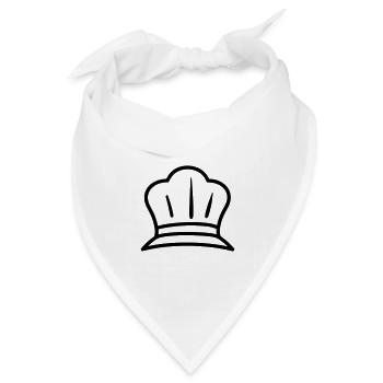 Küchenchef - Bandana Dreieckstuch - Weiß - Vorne