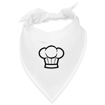 Küchenchef - Bandana Dreieckstuch - Weiß - Vorne