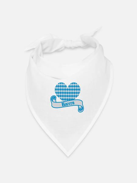 Bayern - Bandana Dreieckstuch - Weiß