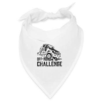 Offroad Offroader Allrad Allradantrieb Geländeauto - Bandana Dreieckstuch - Weiß - Vorne